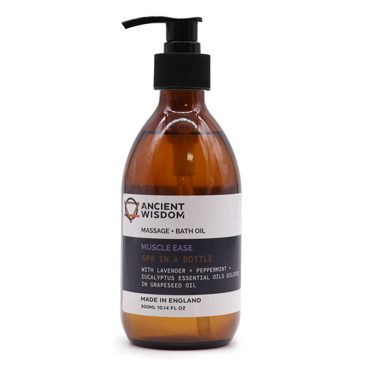 Muscle Ease Massage Oil | Soothe Aches & Tension - Crystal Nest