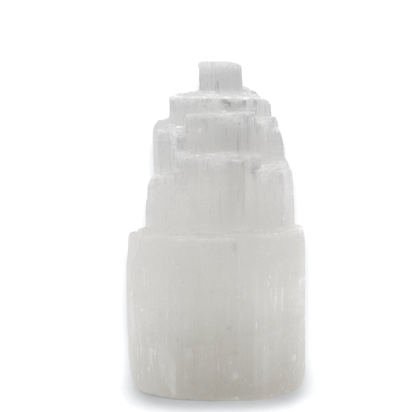 Natural Selenite Tower Lamp | Healing Crystal Light | Small | 15cm