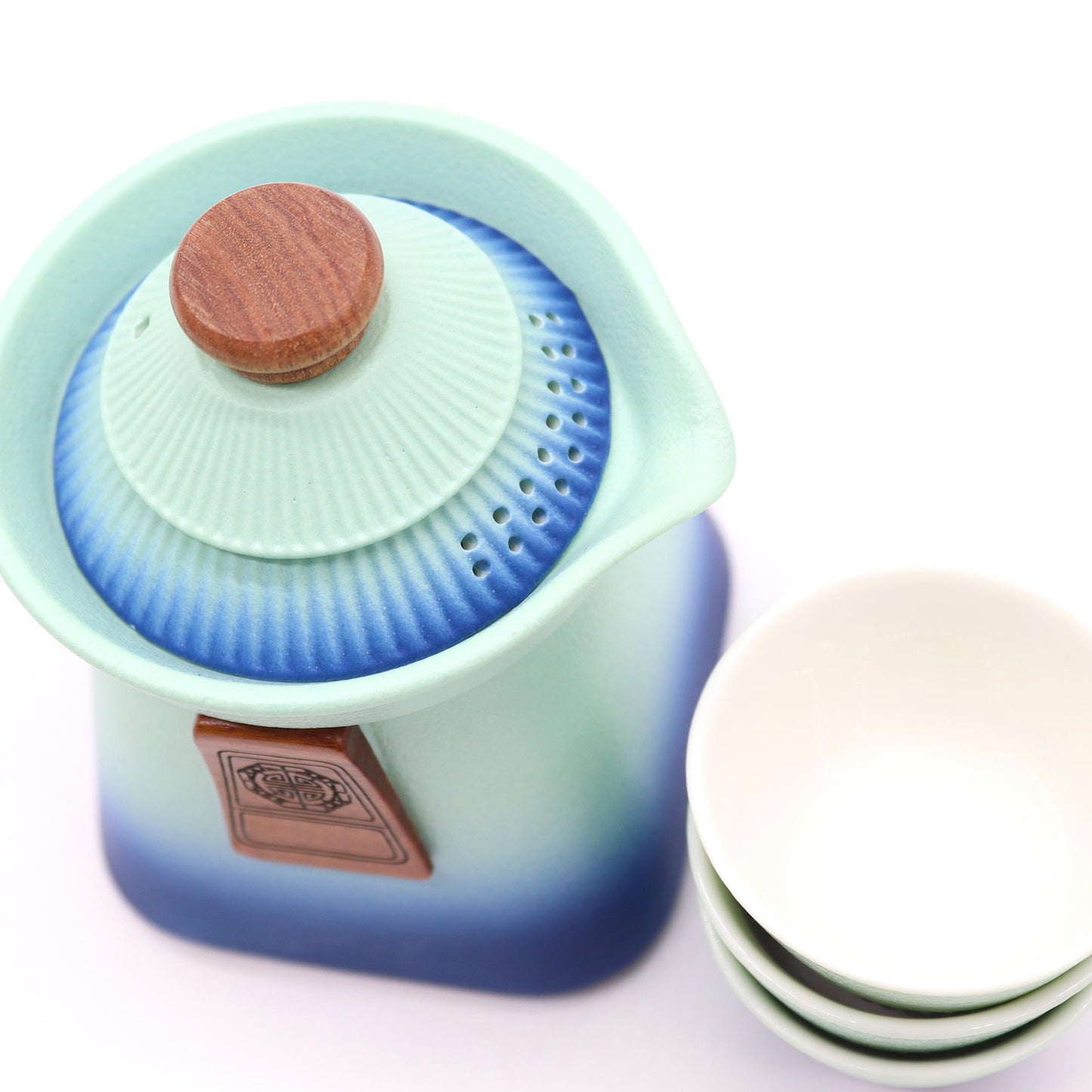 Blue Heaven Travel Teapot & Cup Set - Crystal Nest