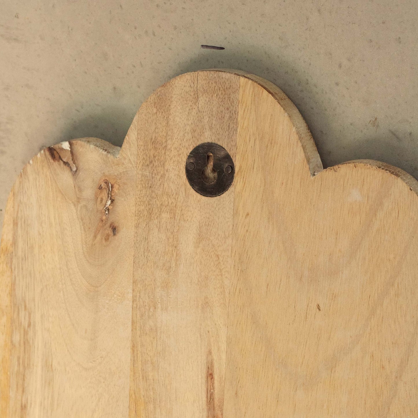 Whitewashed Mango Wood Hamsa Wall Plaque - Crystal Nest