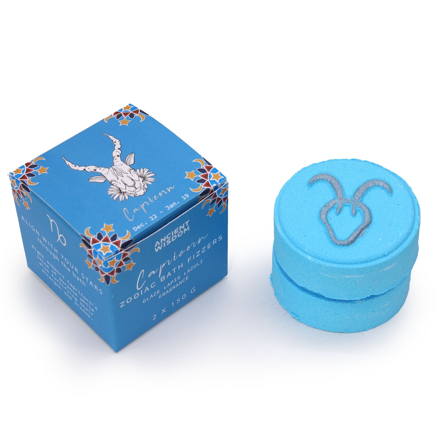 Capricorn Zodiac Bath Fizzers | Crystal-Inspired Soak with Horoscope Surprise | Set of 2 - Crystal Nest