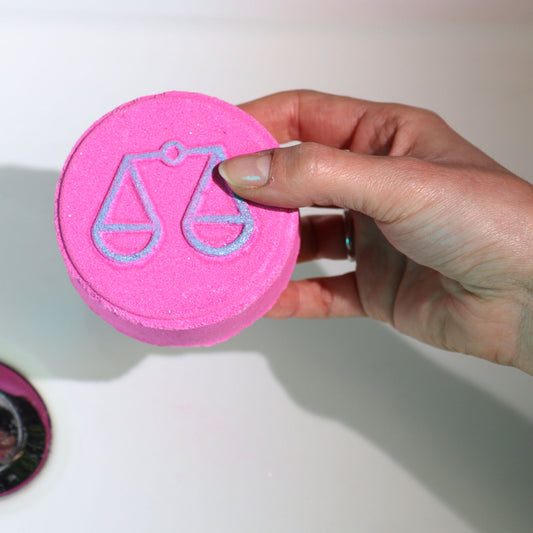 Libra Zodiac Bath Fizzers | Crystal-Inspired Soak with Horoscope Surprise | Set of 2 - Crystal Nest