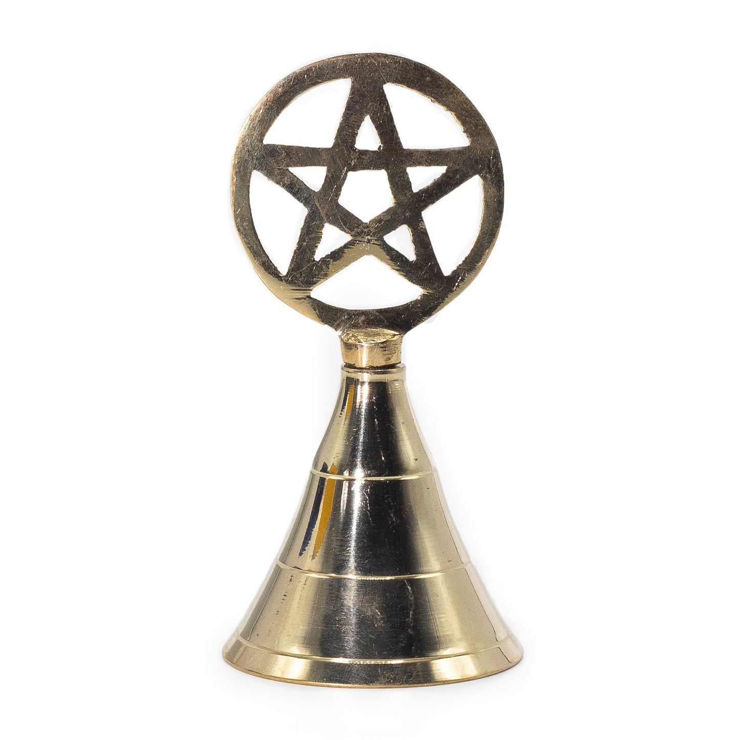 Altar Brass Bell – Pentagram | Solid Brass Ritual Bell