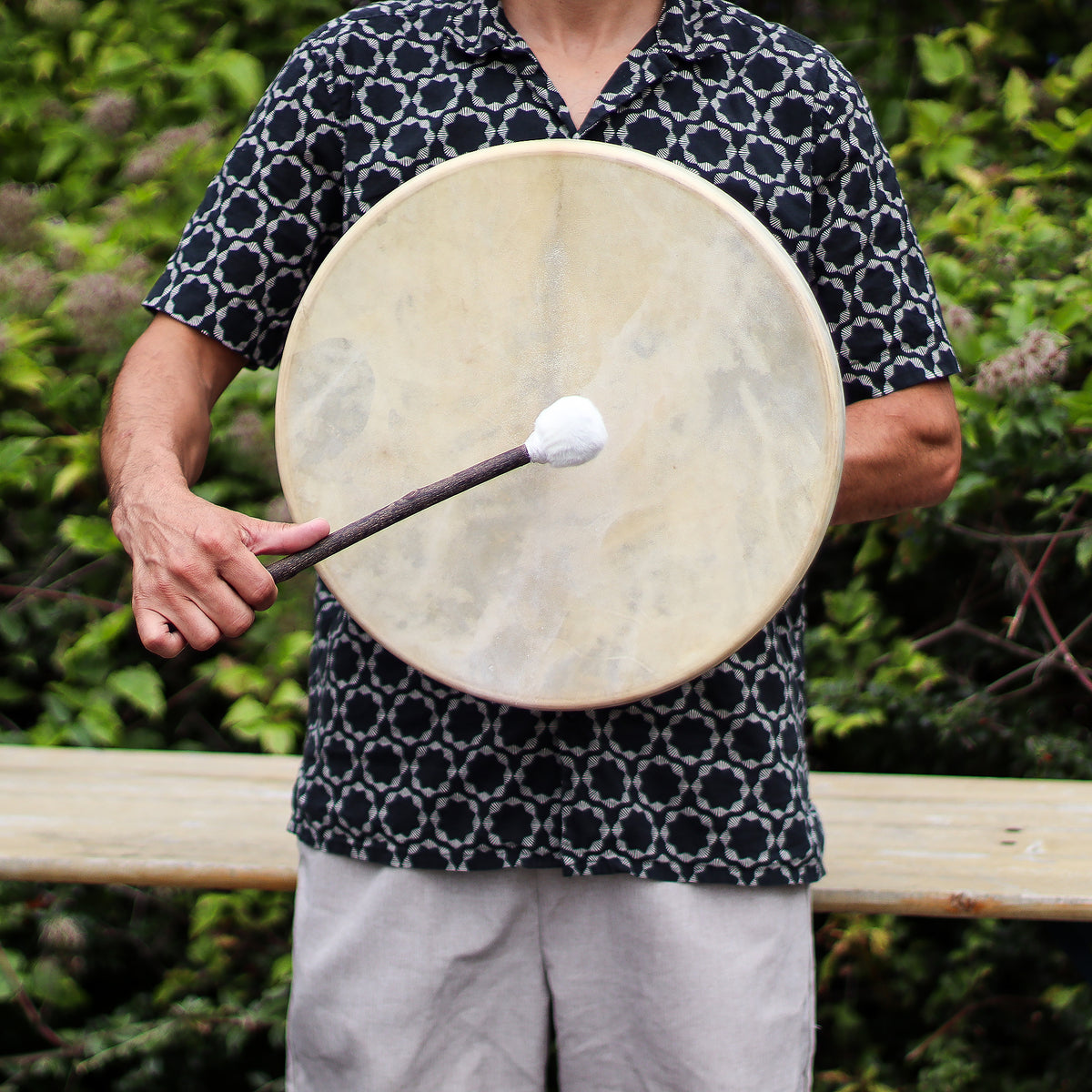 Spirit of the Eagle Shaman Drum | 40cm Tunable Frame Drum - Crystal Nest