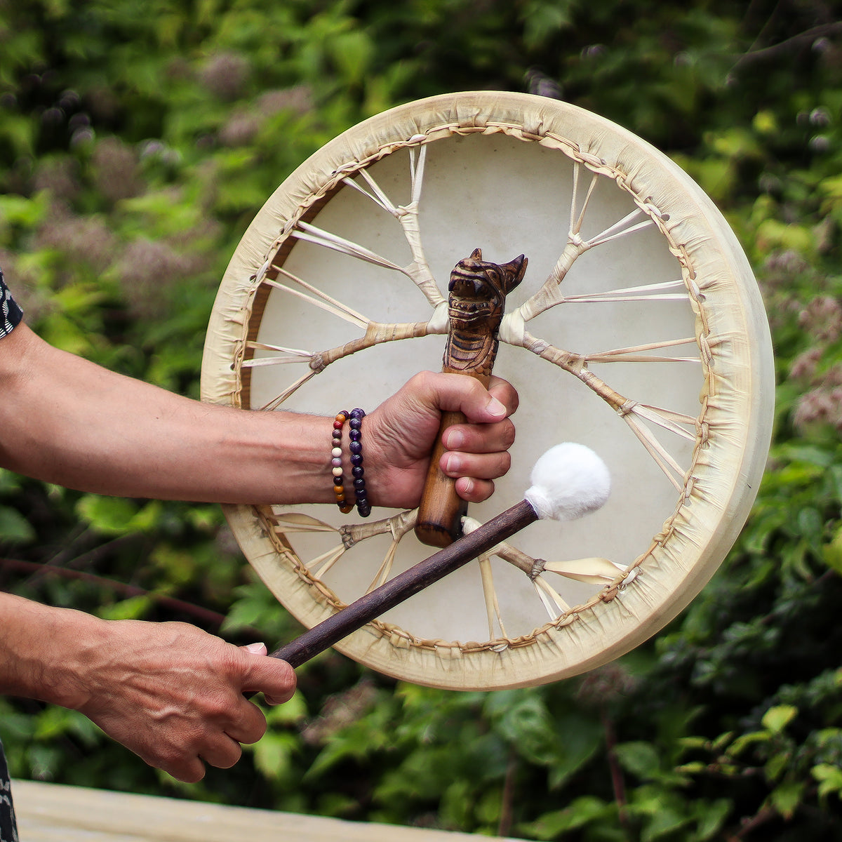 Spirit of the Dragon Shaman Drum | 40cm Tunable Frame Drum - Crystal Nest