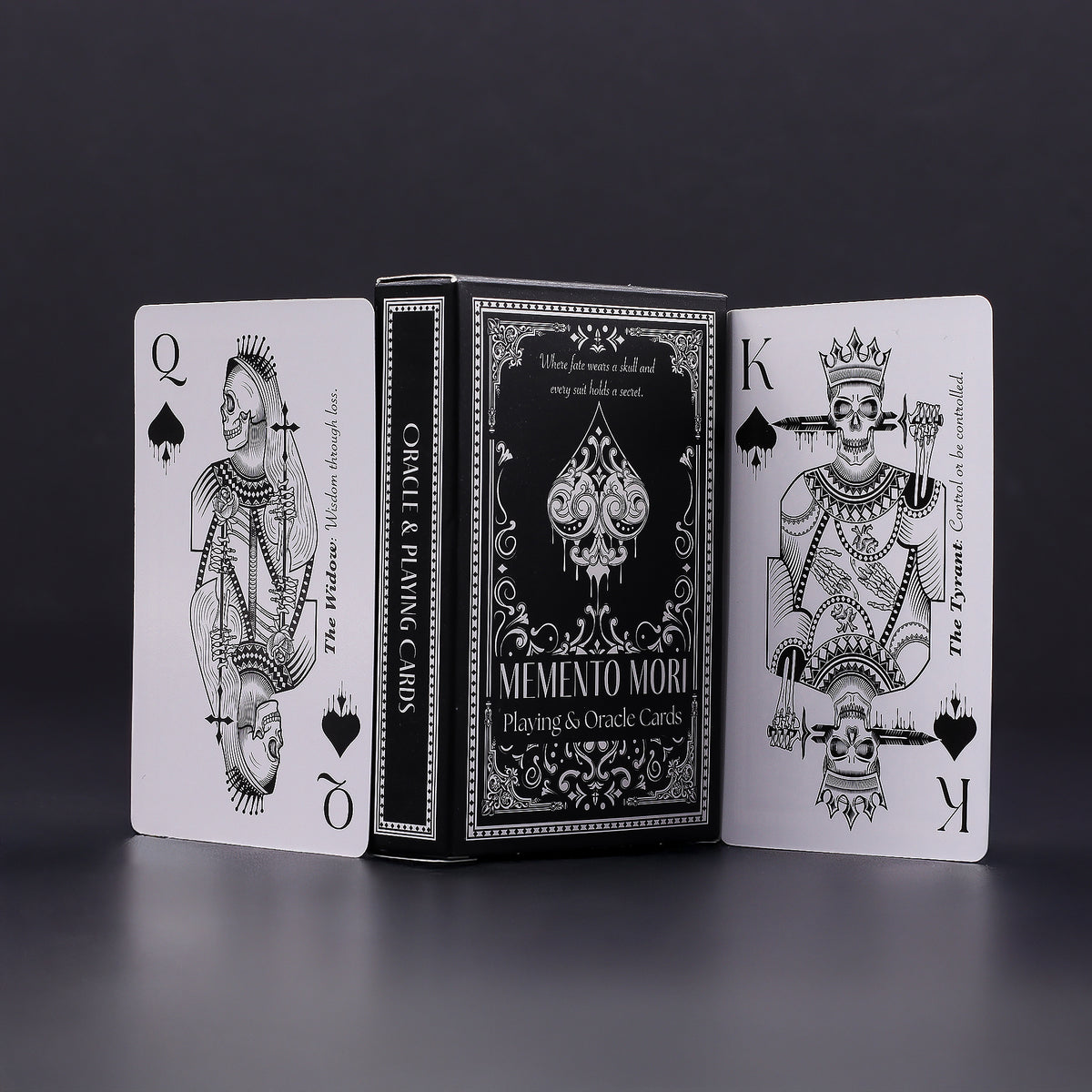 Memento Mori Gothic Playing & Oracle Cards – Skull Divination Deck | 54-Card Set - Crystal Nest