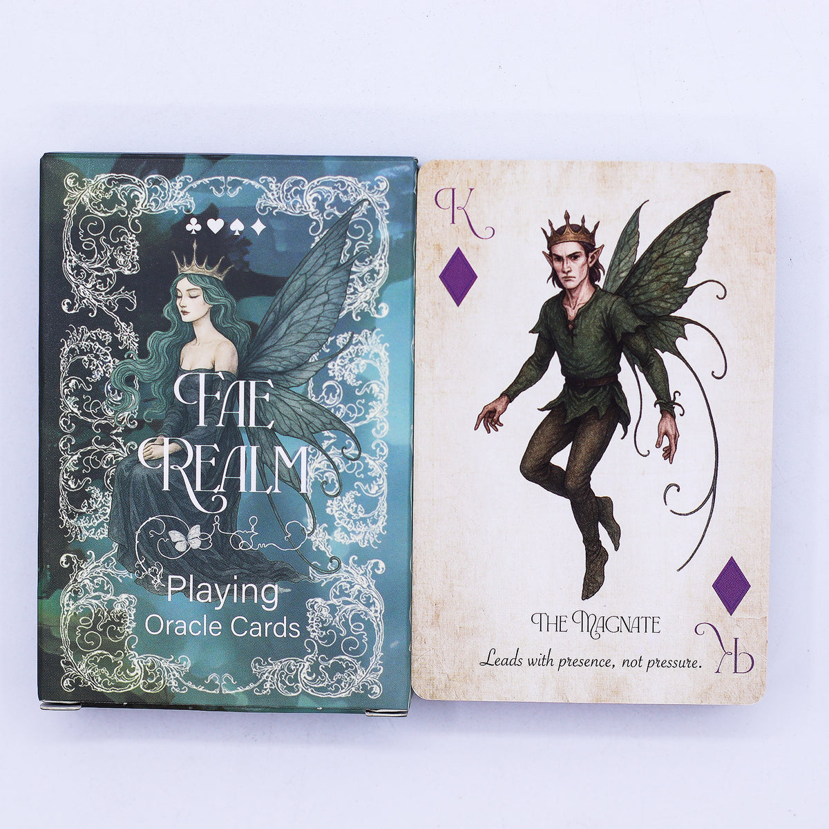 Fae Realm Playing & Oracle Cards – Fairy Divination Deck | 54-Card Game Set - Crystal Nest