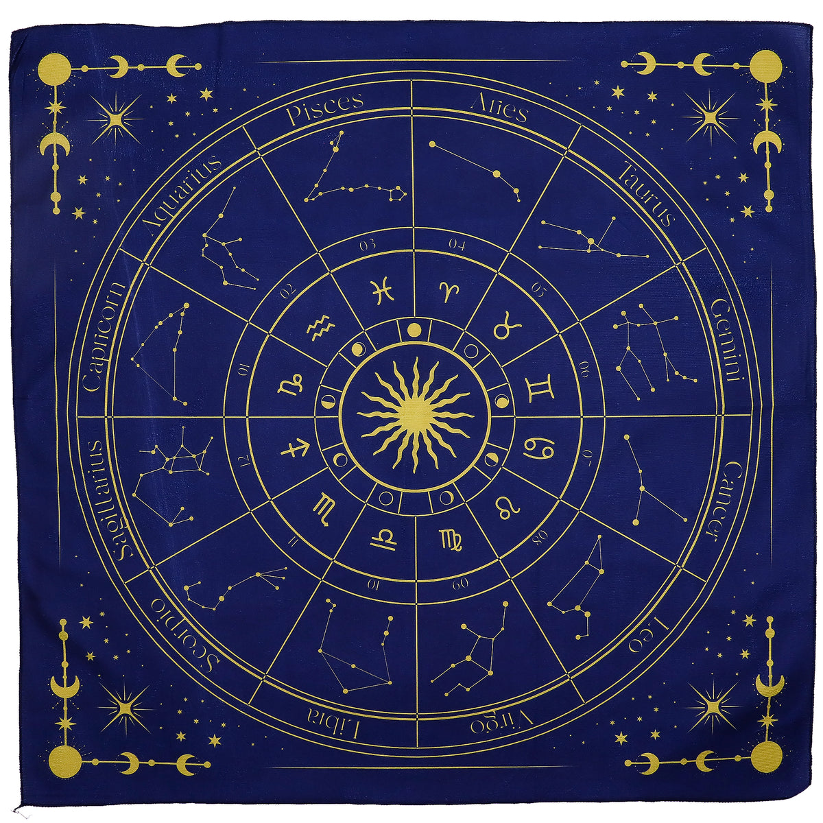 Zodiac Tarot & Oracle Card Reading Cloth - Crystal Nest