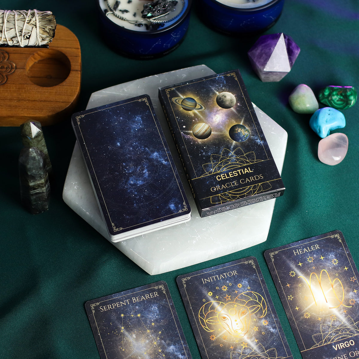 Celestial Galaxy Oracle Cards | Cosmic Energy & Astrology Guidance Deck - Crystal Nest