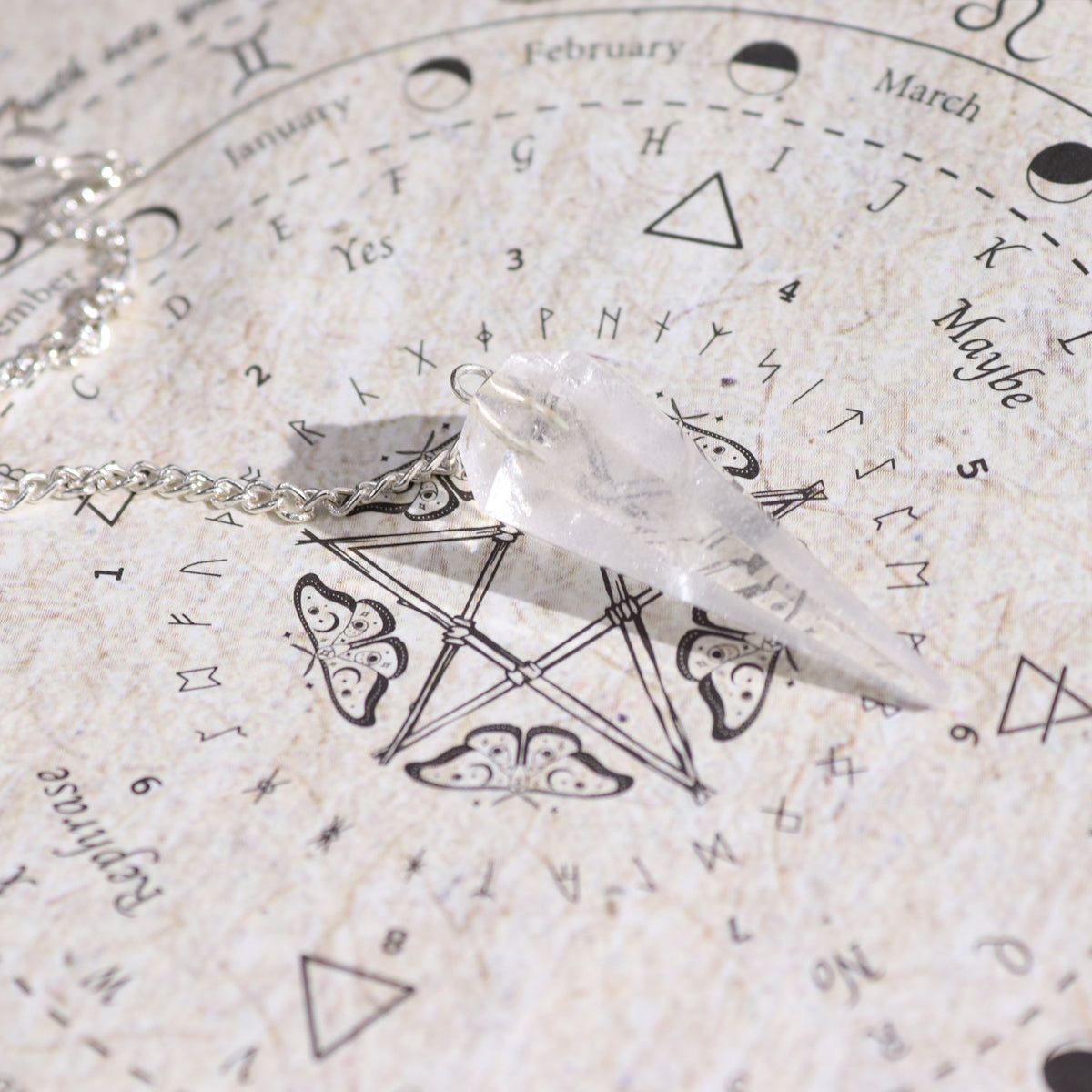 Ancient Witch Cleansing Incense Set | Oud with Rock Crystal Pendulum & Divination Map - Crystal Nest