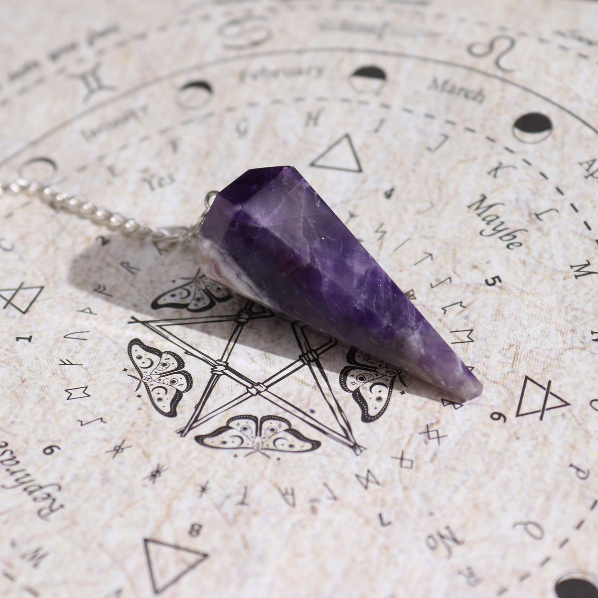 Ancient Witch Seduction Spell Incense | Oud with Amethyst Pendulum & Divination Map - Crystal Nest