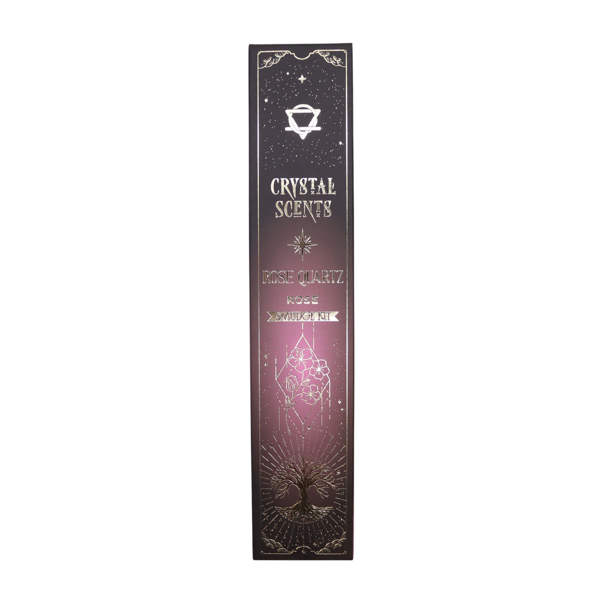 Rose Quartz Crystal & Rose Scented Smudge Incense - Crystal Nest