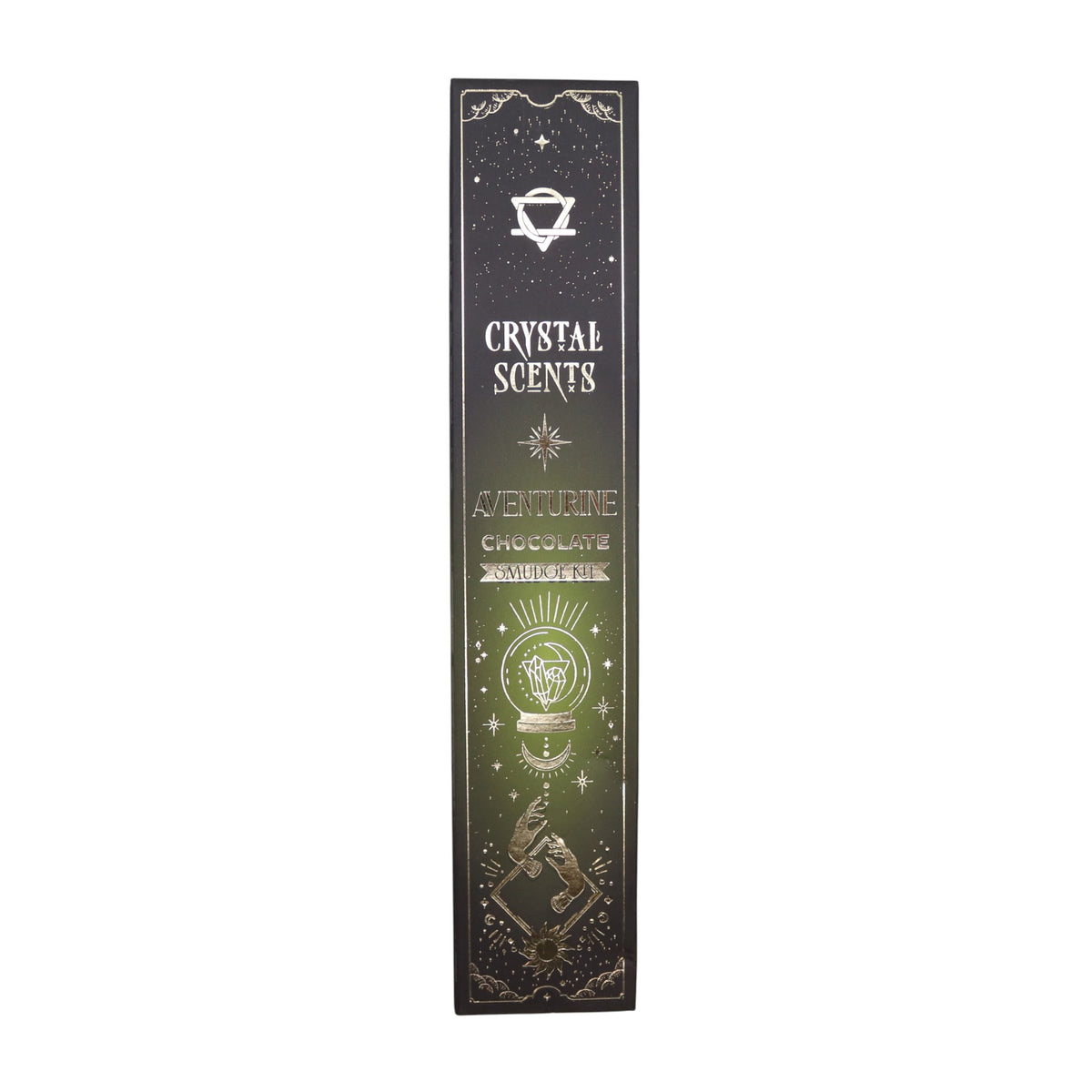 Aventurine Crystal & Chocolate Scented Smudge Incense - Crystal Nest