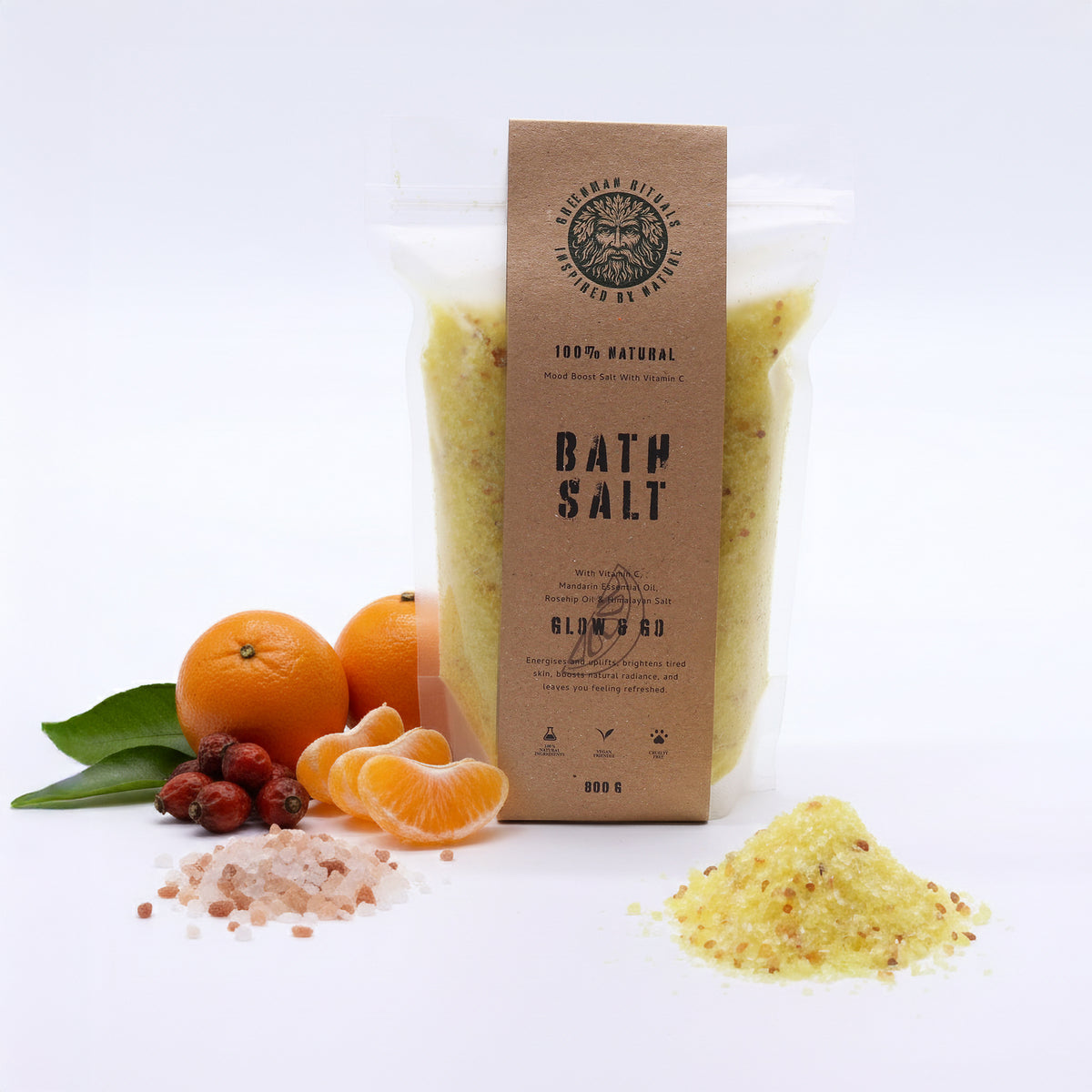 Glow & Go Vitamin C & Mandarin Epsom Bath Salts | 800g - Crystal Nest