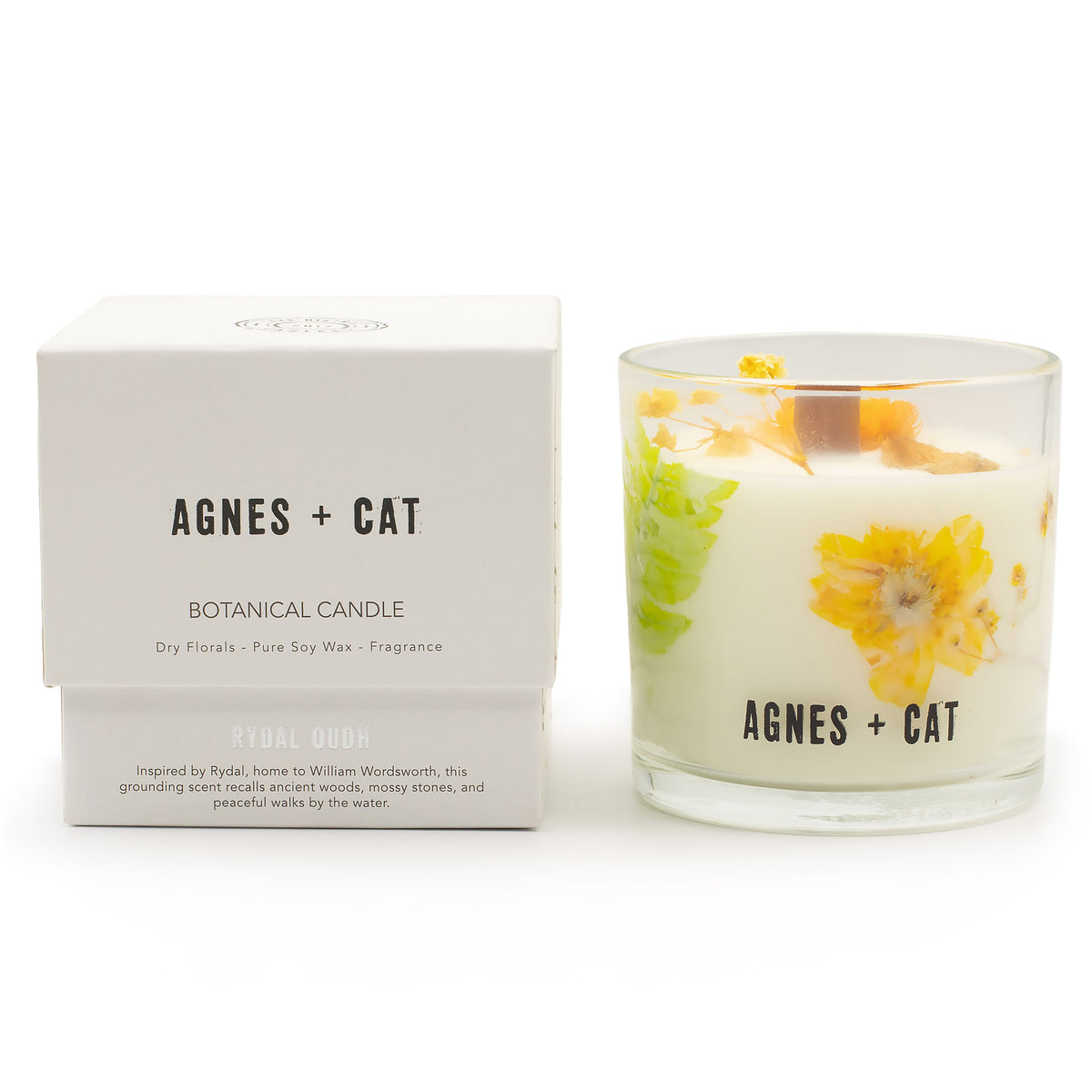 Rydal Oudh Botanical Soy Candle | Warm Woodland Luxury Candle - Crystal Nest