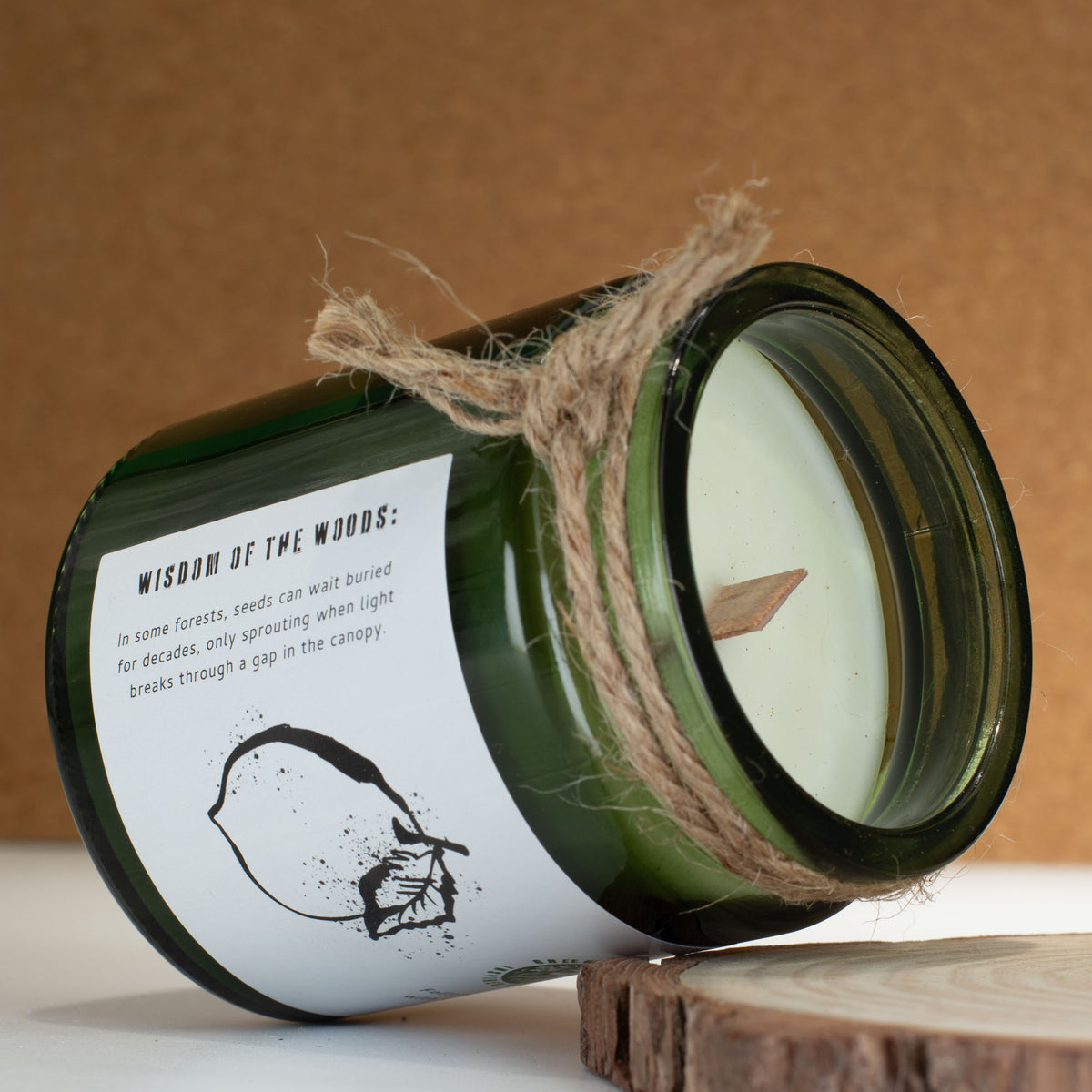 Cedar Citrus Woodwick Soy Candle - Crystal Nest