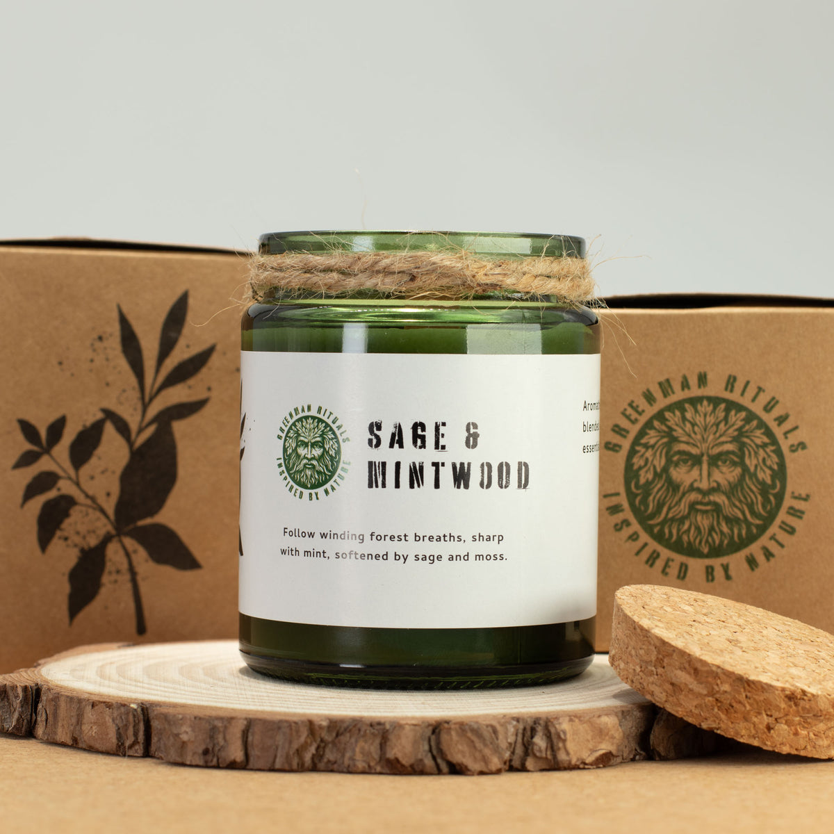 Sage & Mintwood Woodwick Soy Candle - Crystal Nest