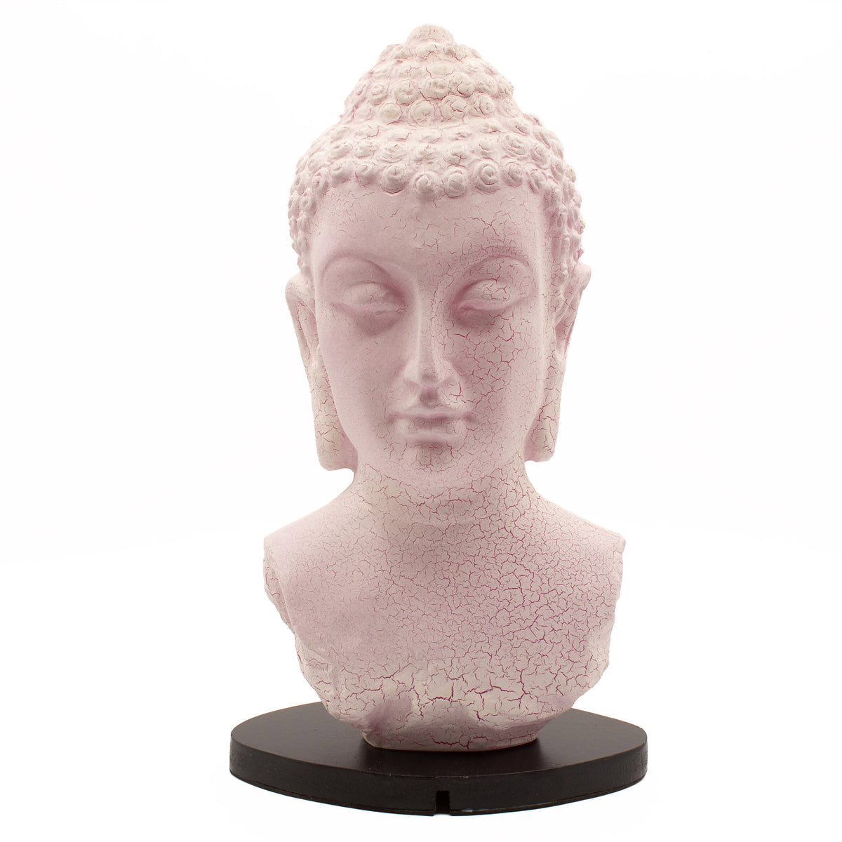 Serenity Buddha Glow Lamp – Cherry Pink Crackle - Crystal Nest