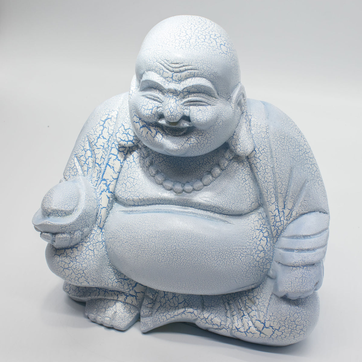 Joyful Buddha Glow Lamp – Sky Blue - Crystal Nest