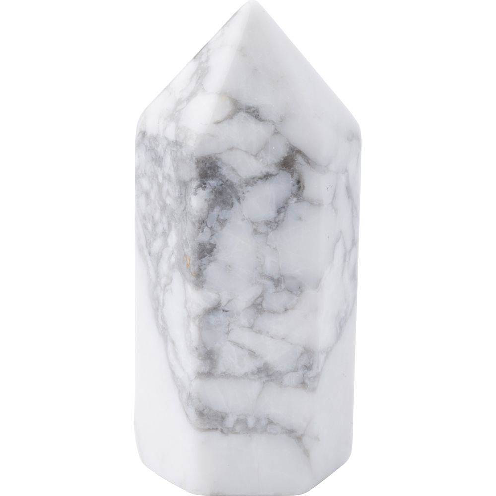 White Howlite Polished Point - Crystal Nest