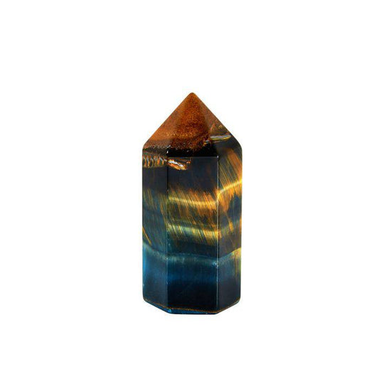 Golden Blue Tiger Eye Polished Point - Crystal Nest