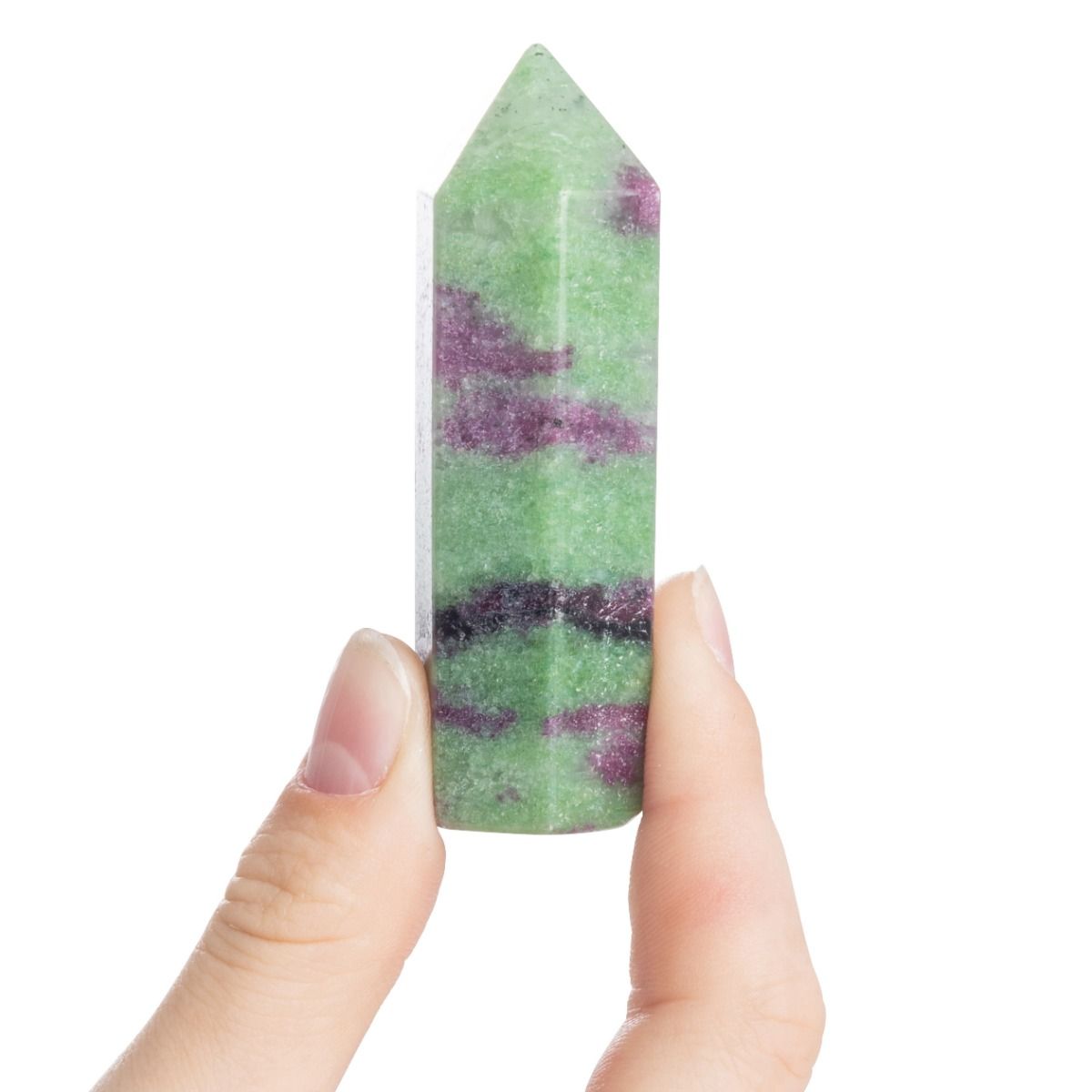 Ruby Zoisite Polished Crystal Point | Heart-Opening & Grounding - Crystal Nest