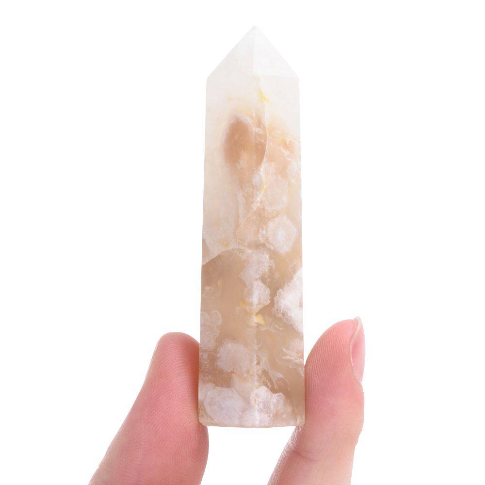 Flower Agate Polished Point - Crystal Nest