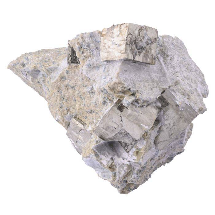 Pyrite Cubes in Matrix - Crystal Nest
