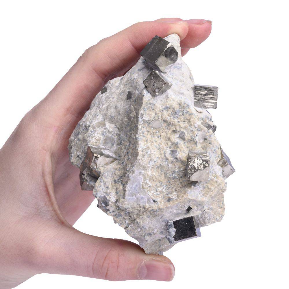 Pyrite Cubes in Matrix - Large - Crystal Nest