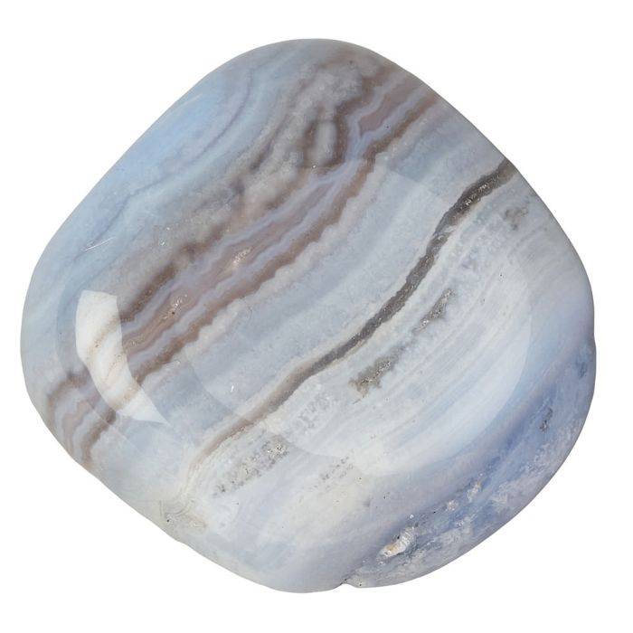 Blue Lace Agate Tumblestone - Medium - Crystal Nest
