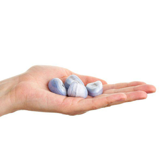Blue Lace Agate Tumblestone - Medium - Crystal Nest
