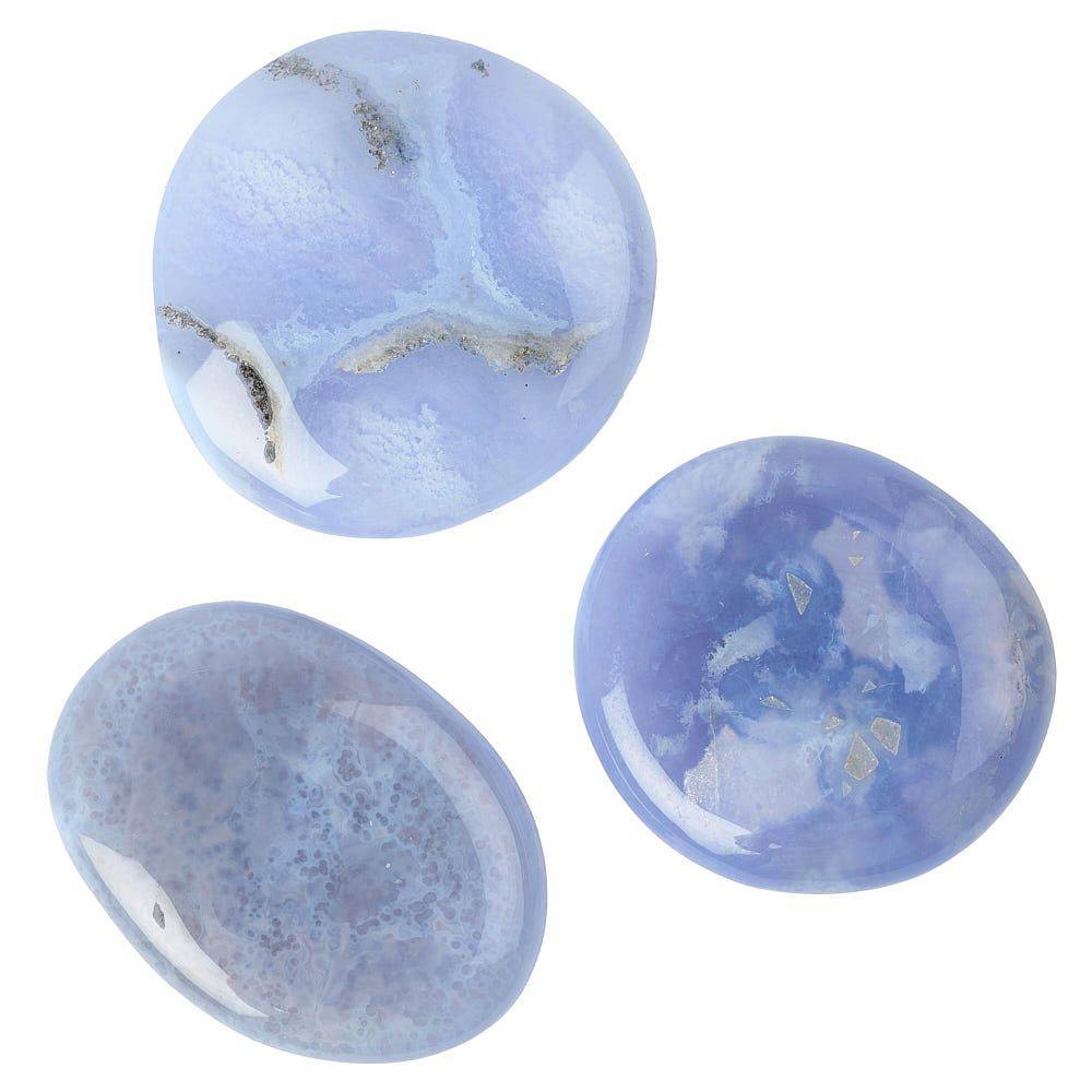 Blue Chalcedony Smoothstone - Crystal Nest