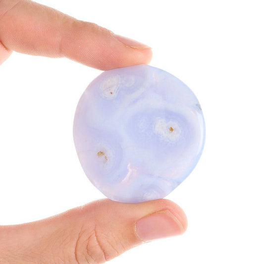 Blue Chalcedony Smoothstone - Crystal Nest