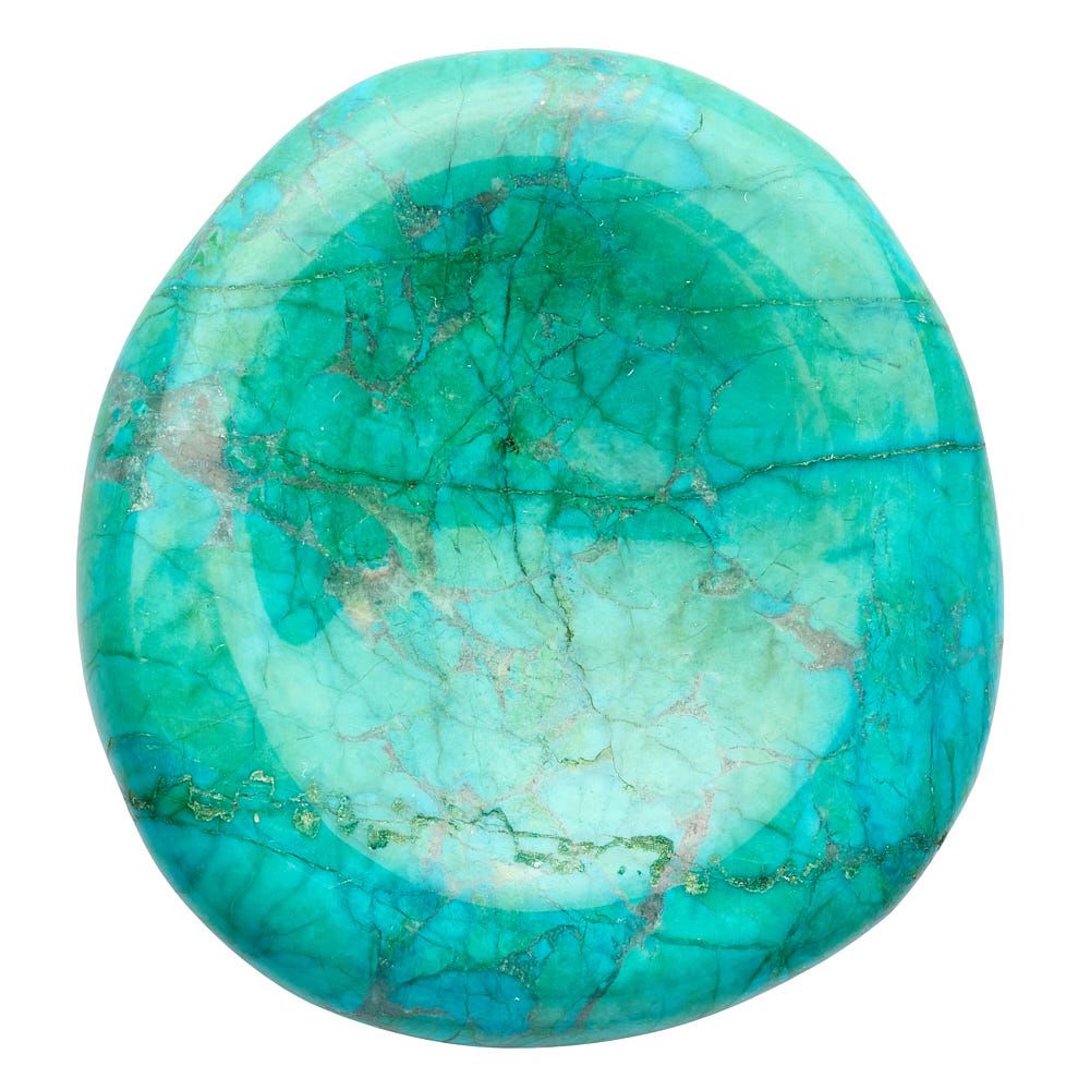 Chrysocolla Howlite Freeform Worry Stone - Crystal Nest
