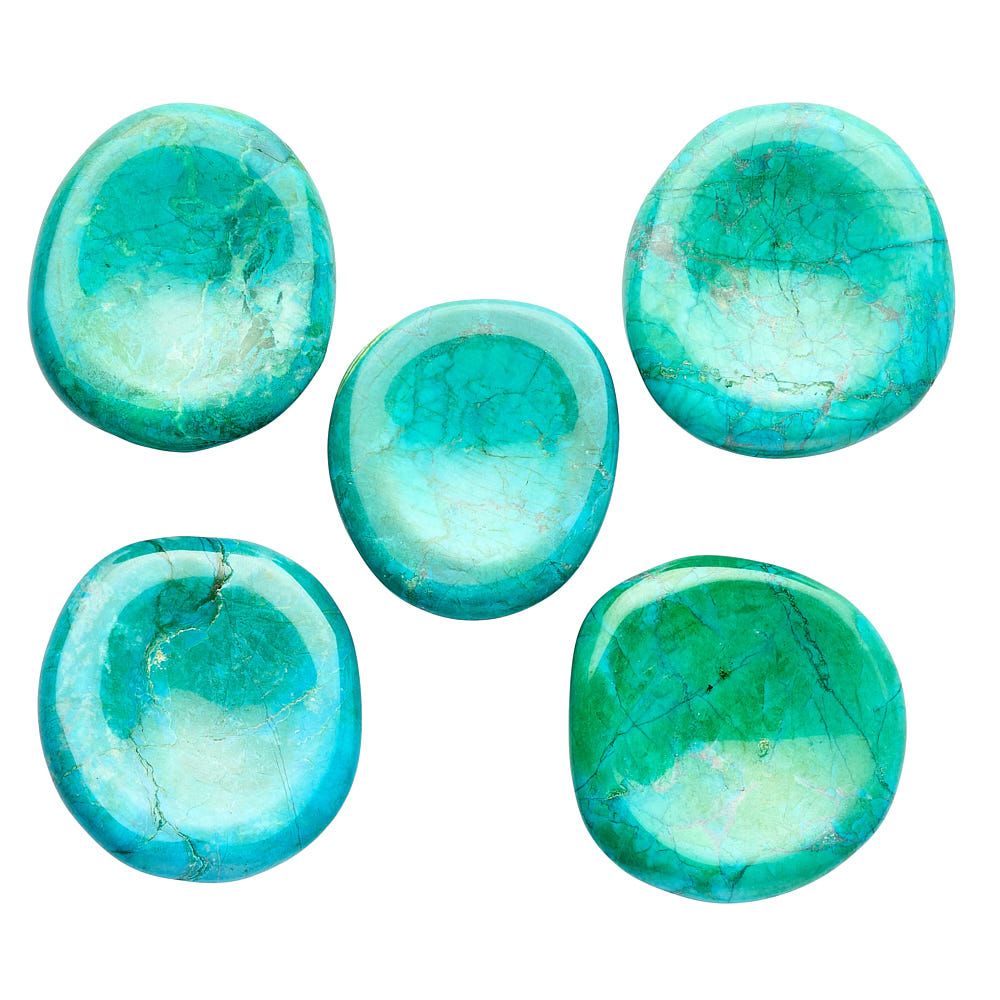 Chrysocolla Howlite Freeform Worry Stone - Crystal Nest