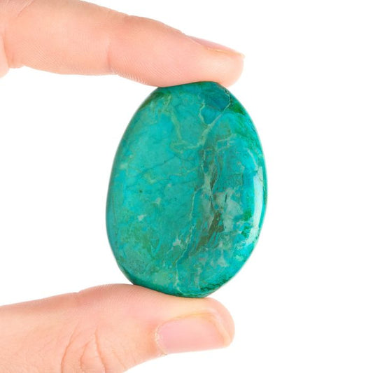 Chrysocolla Howlite Freeform Worry Stone - Crystal Nest