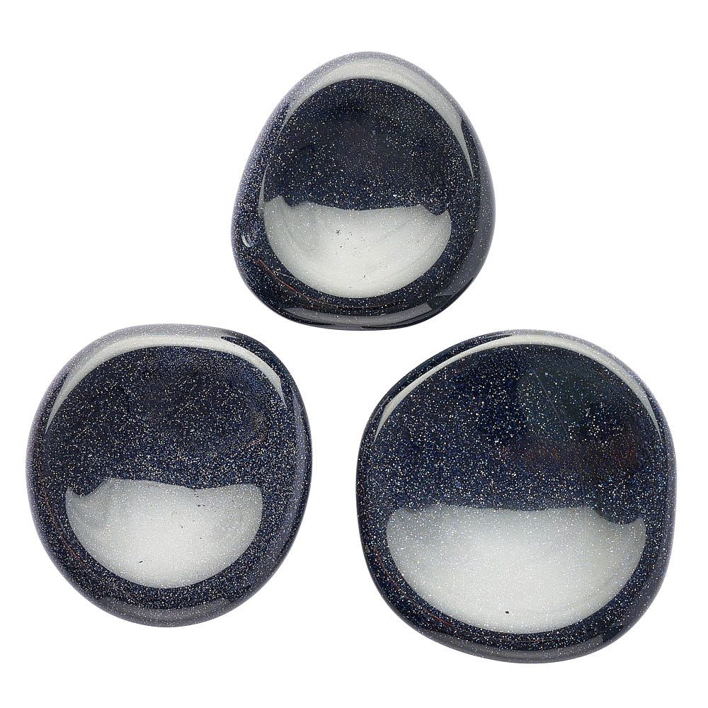 Blue Goldstone Worry Stone - Crystal Nest