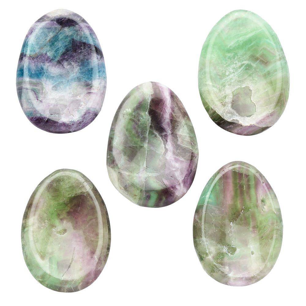 Rainbow Fluorite Thumb Stone - Crystal Nest