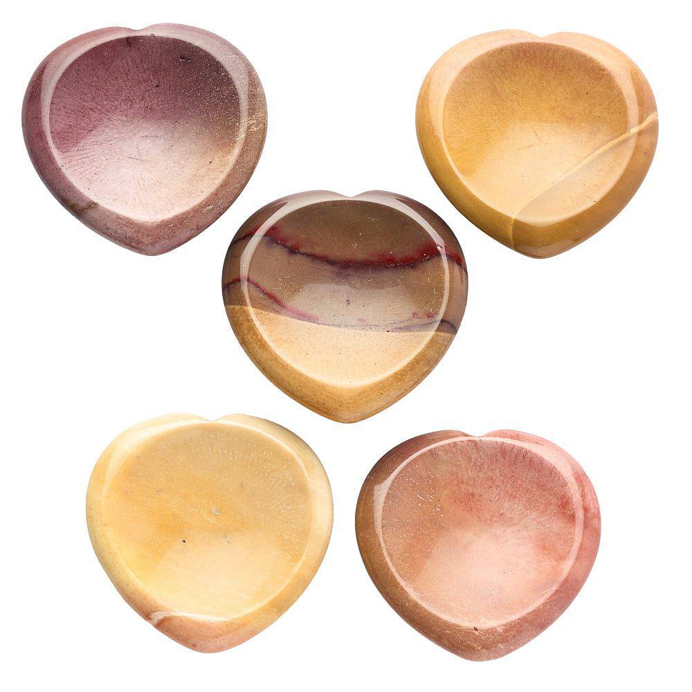 Mookaite Heart Thumb Stone - Crystal Nest