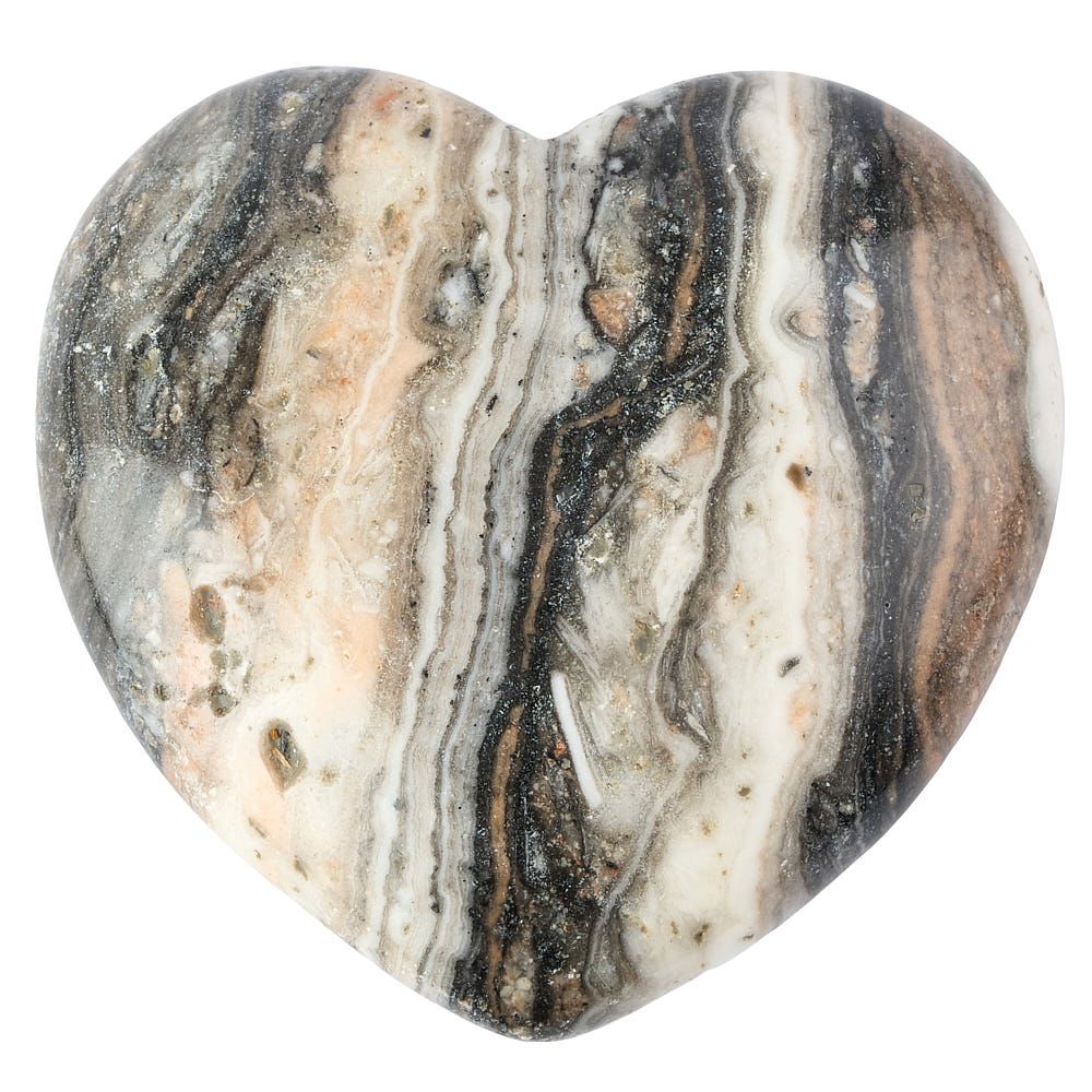 Banded Zebra Jasper Crystal Heart | Comfort Stone for Balance & Grounding - Crystal Nest