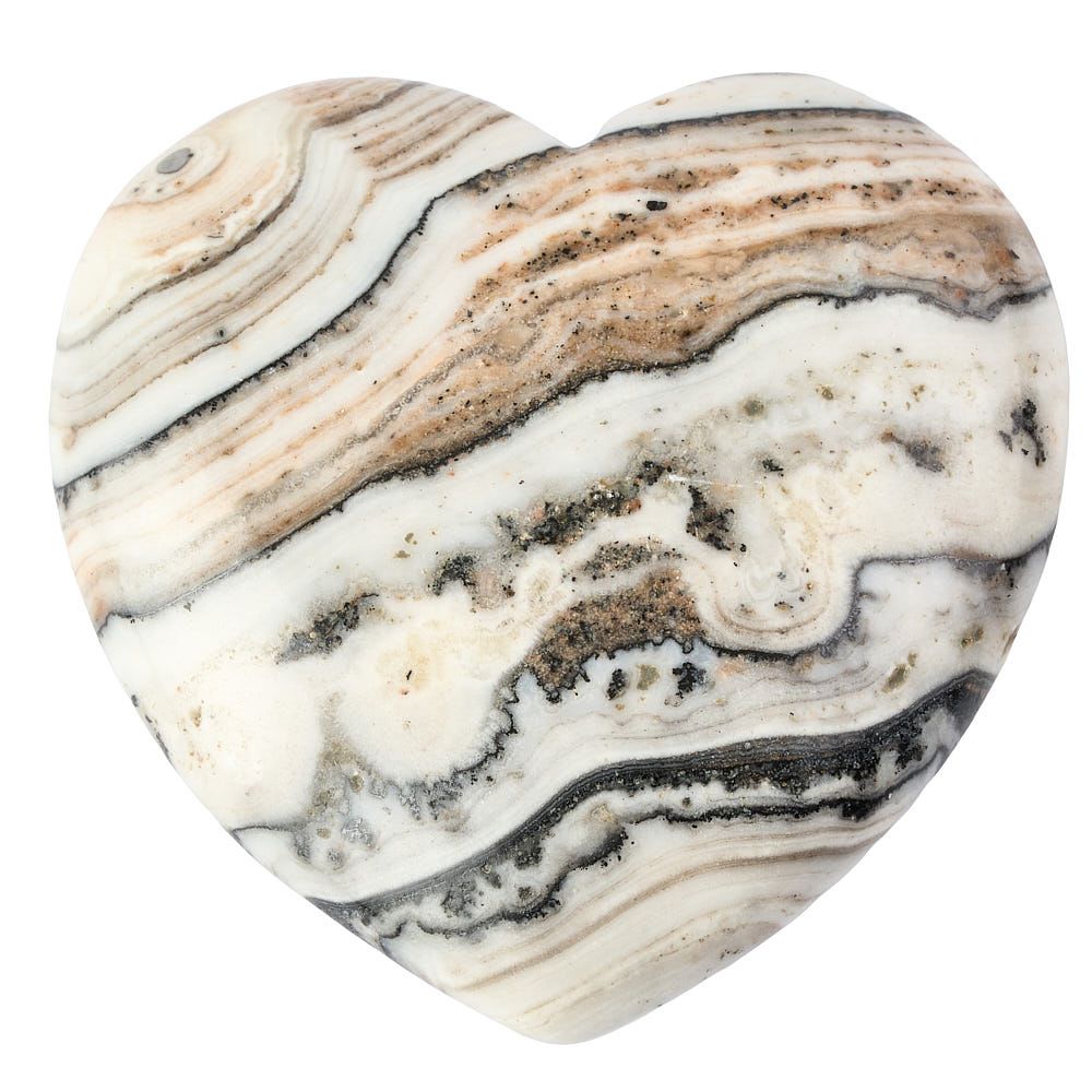 Banded Zebra Jasper Crystal Heart | Comfort Stone for Balance & Grounding - Crystal Nest