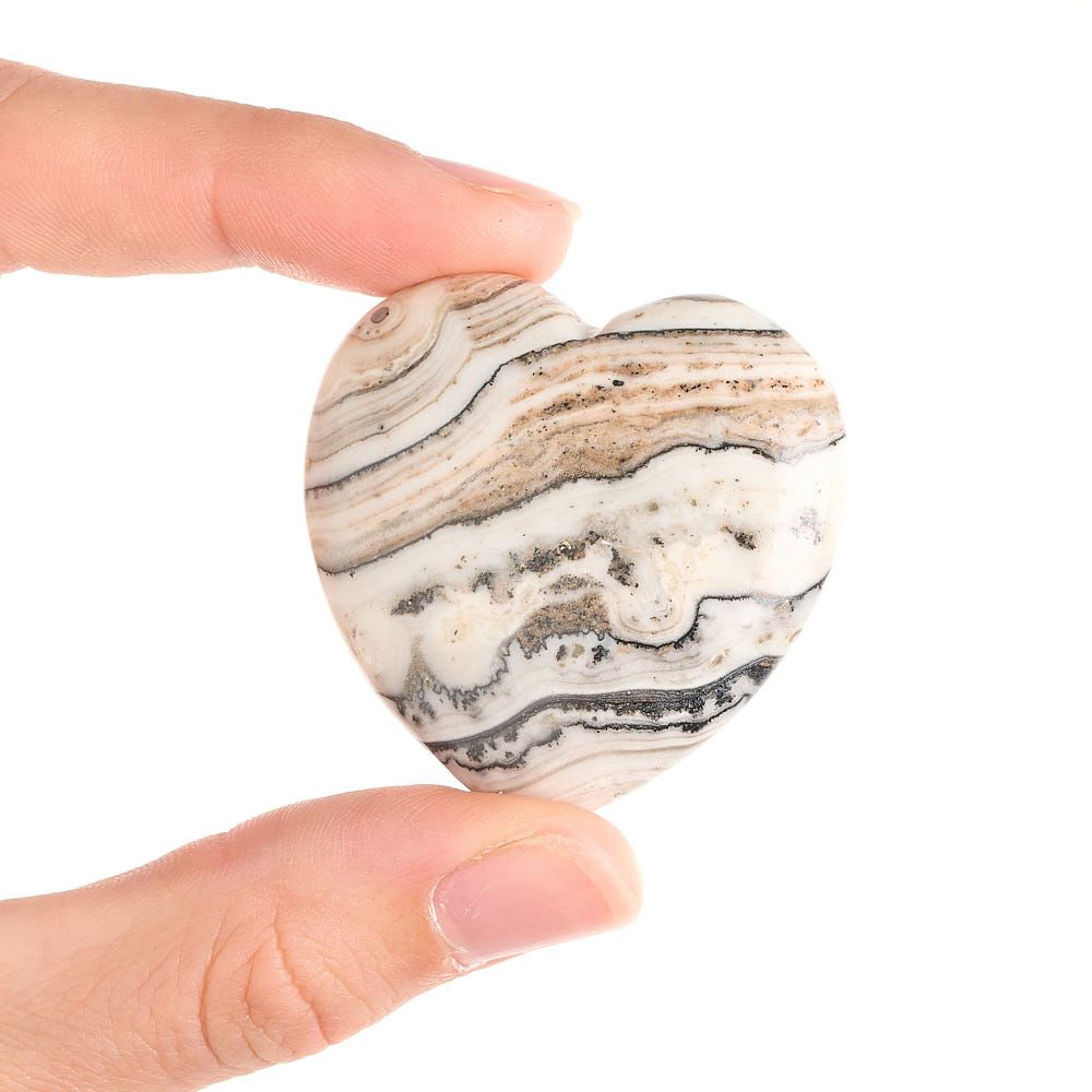 Banded Zebra Jasper Crystal Heart | Comfort Stone for Balance & Grounding - Crystal Nest