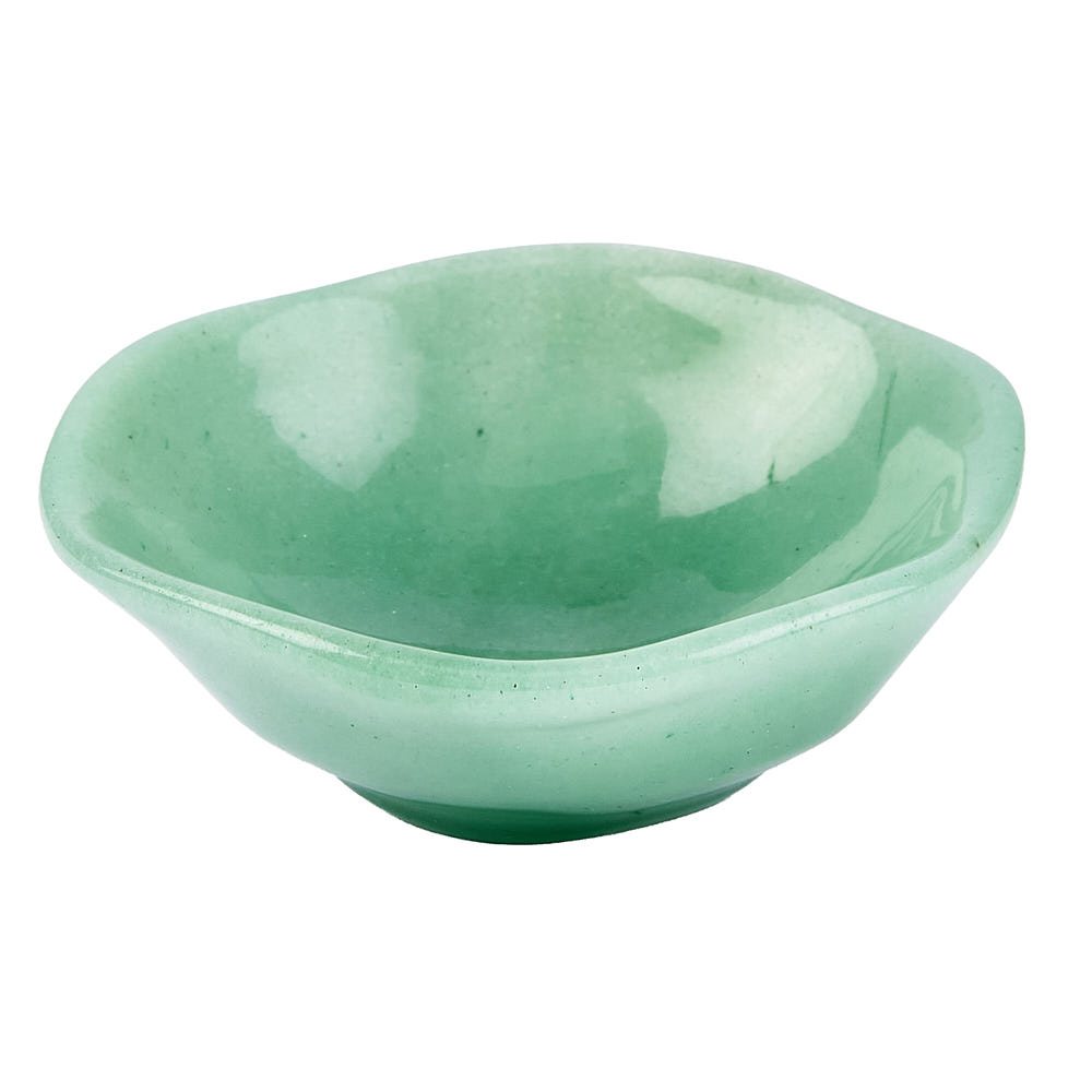 Green Aventurine Crystal Trinket Bowl | Luck & Prosperity - Crystal Nest