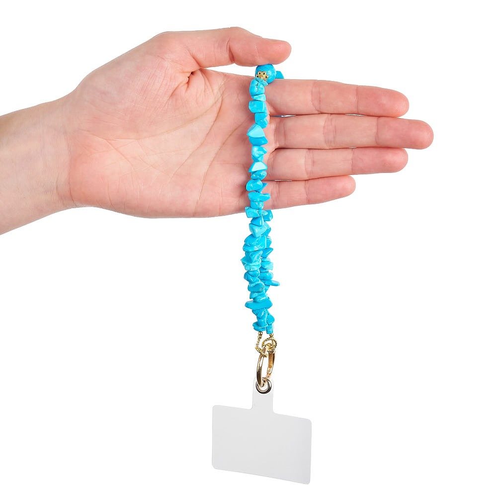Turquoise Crystal Phone & Wrist Charm | Protective Energy Strap - Crystal Nest