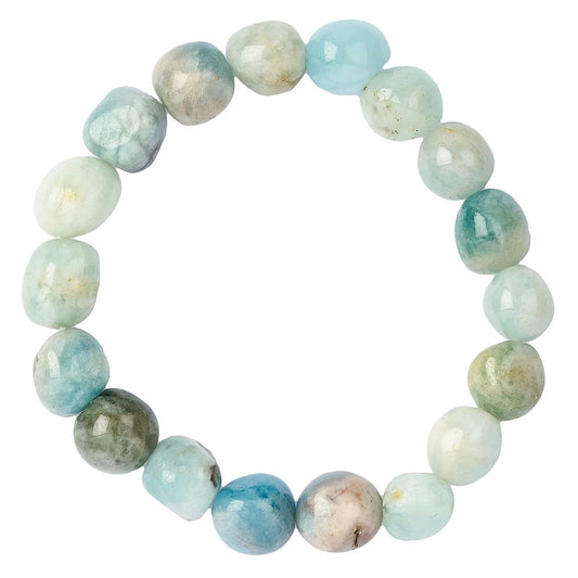 Aquamarine Tumblestone Bracelet - Crystal Nest