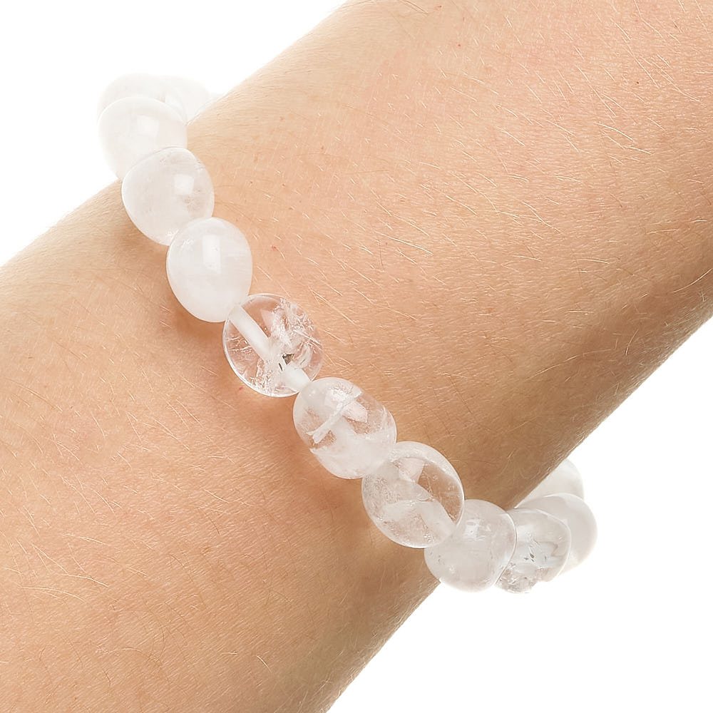 Clear Quartz Tumblestone Bracelet - Crystal Nest