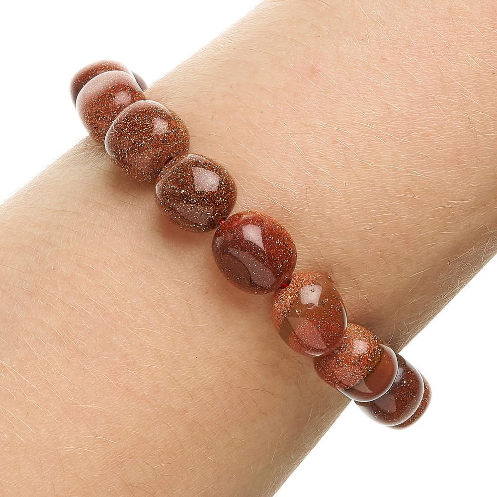 Goldstone Tumblestone Bracelet - Crystal Nest