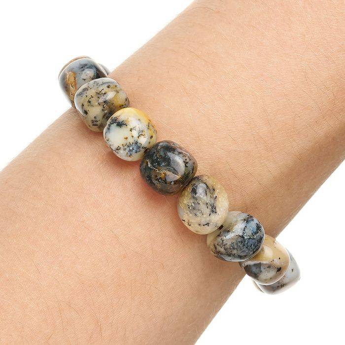 Dendrite Opal Tumblestone Bracelet - Crystal Nest