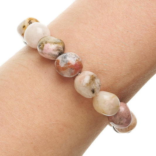 Rhodochrosite Tumblestone Bracelet - Crystal Nest