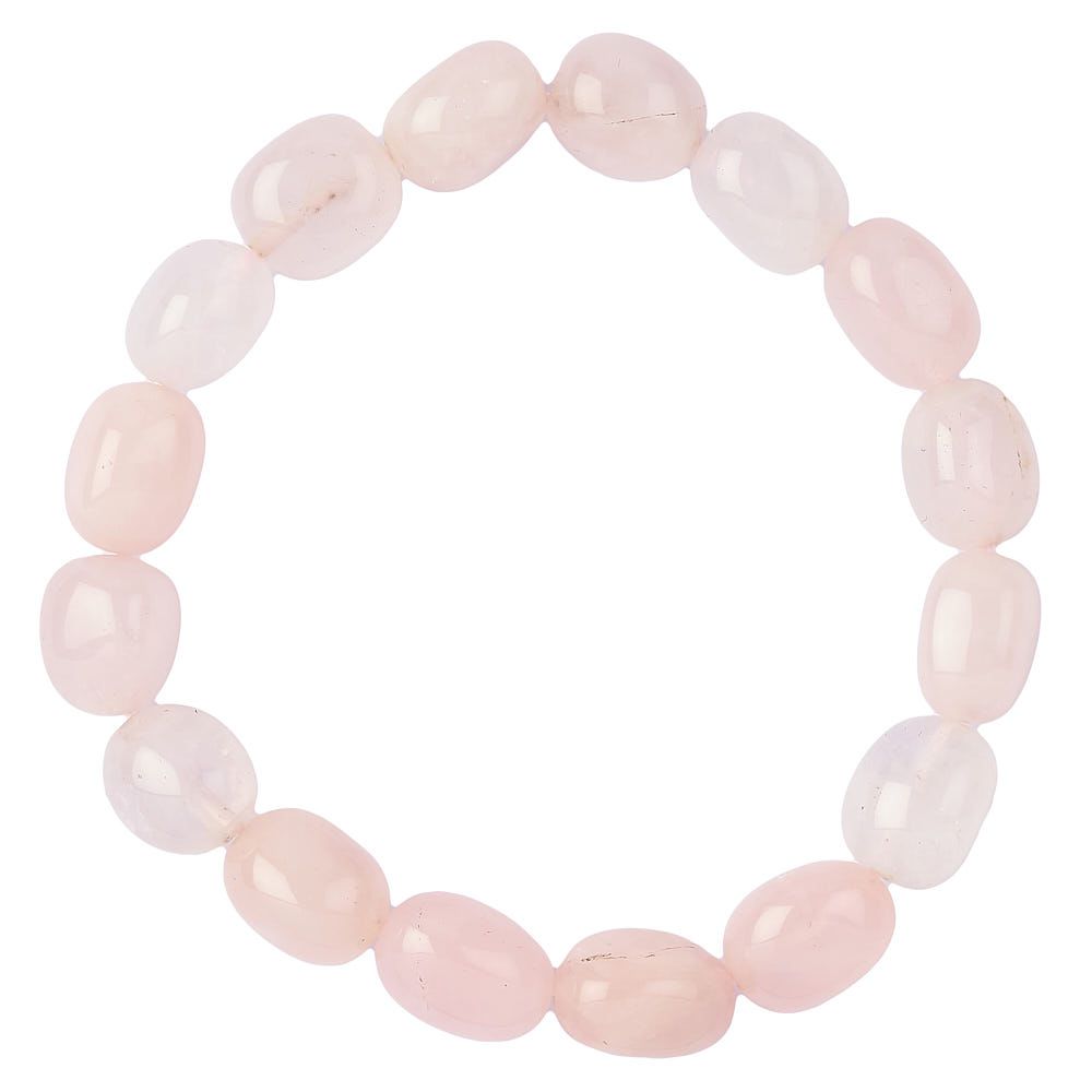 Rose Quartz Tumblestone Bracelet - Crystal Nest